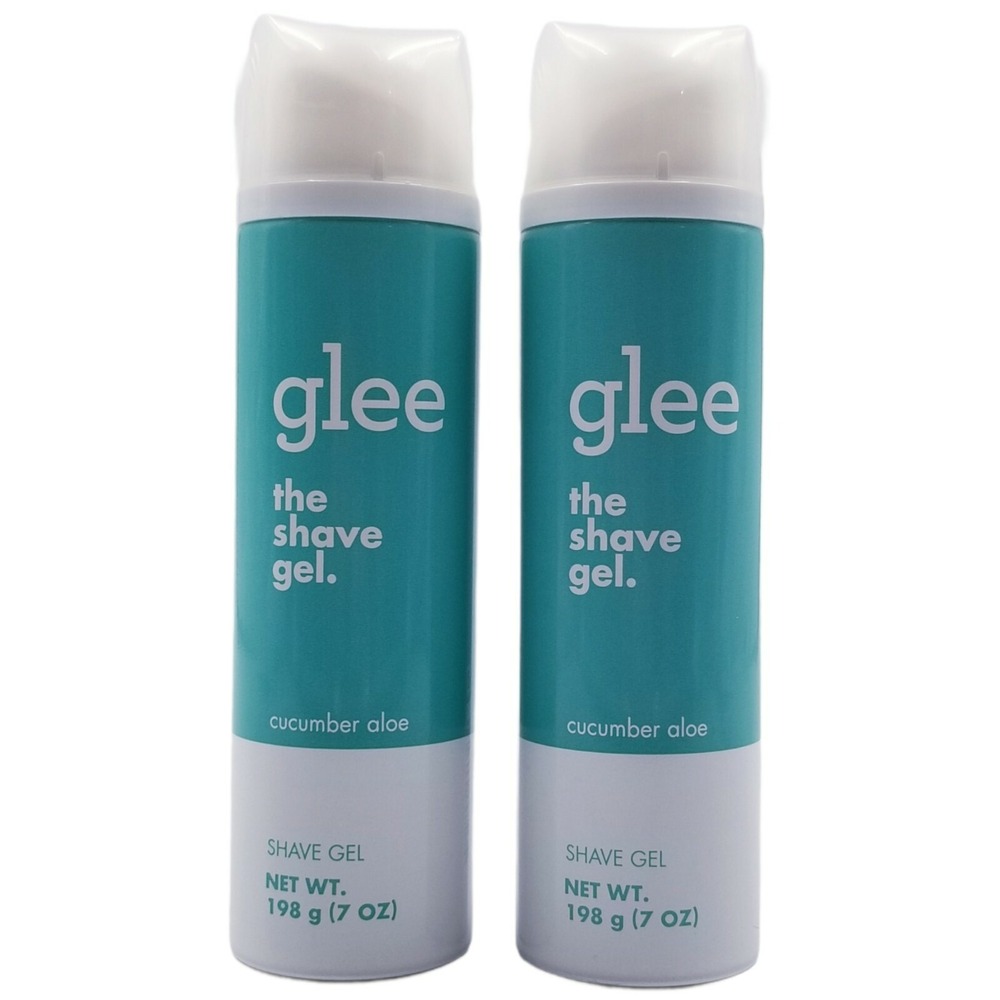 2X Glee The Shave Gel Cucumber Aloe, 7 oz each Calming‎ Rich Lather Shaving Gel